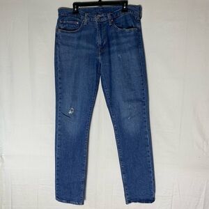 Levi's Premium 511 Lightly Distressed Med Wash Slim Straight Leg Jeans 34X34